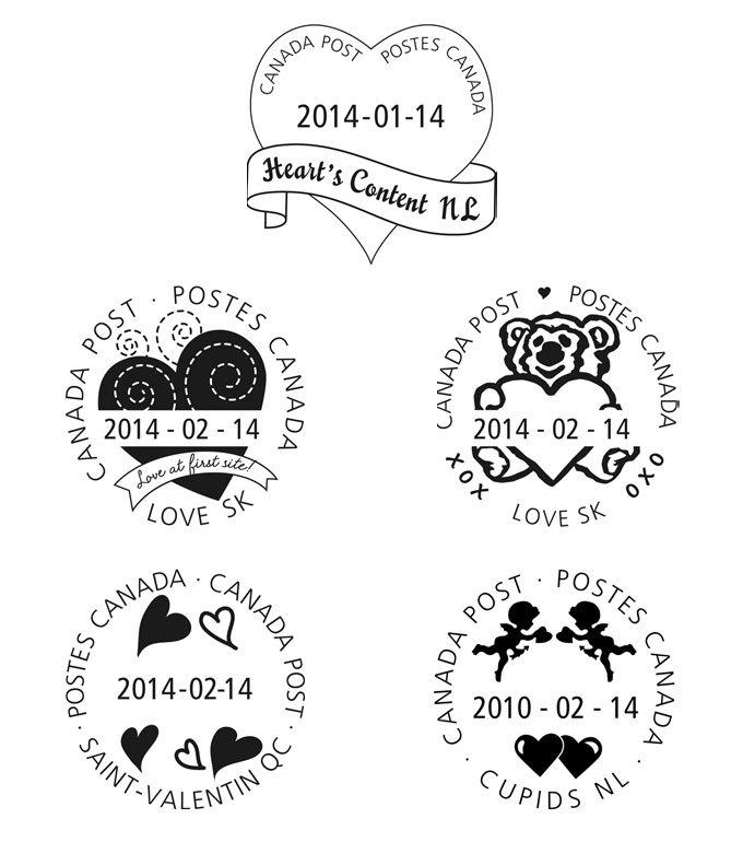 Send a Special Valentine’s Day Message with Unique Canada Post Cancels