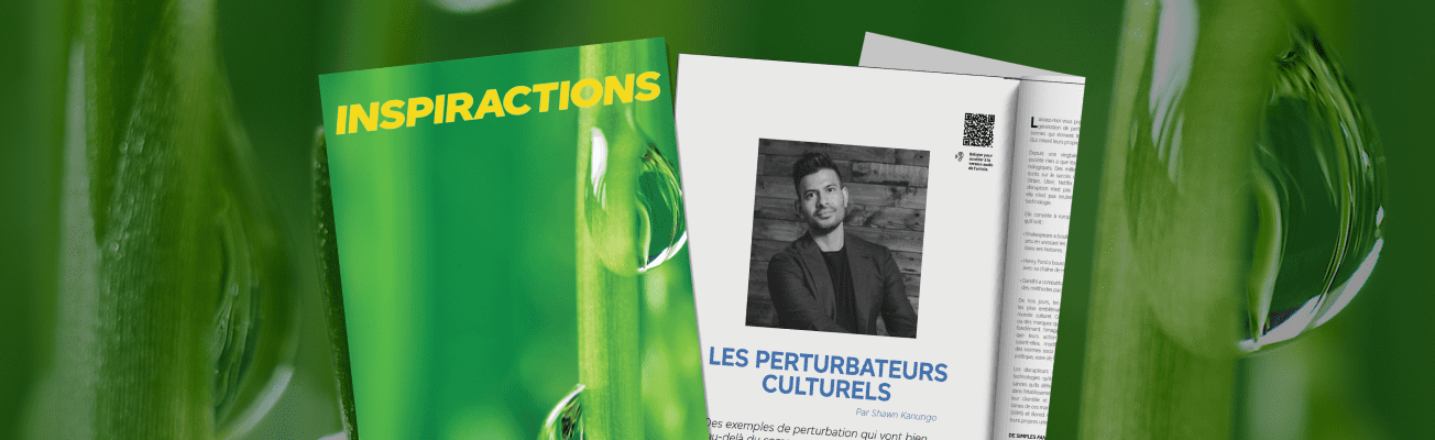 La couverture du magazine « INSPIRACTIONS » et vue sur l’article « Les perturbateurs culturels ».