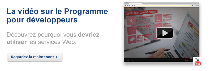 La vidéo sur le Programme pour développeurs