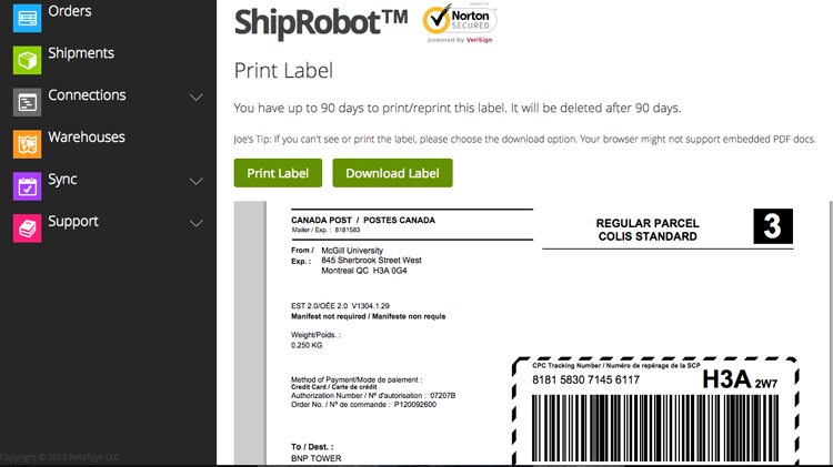 ShipRobot Modal 3