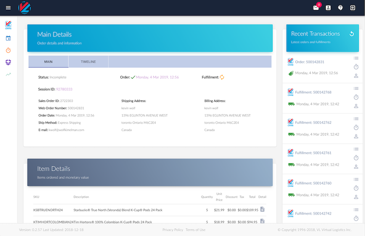 Virtual Logistics Inc. Modal 2