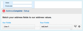 Match your address fields