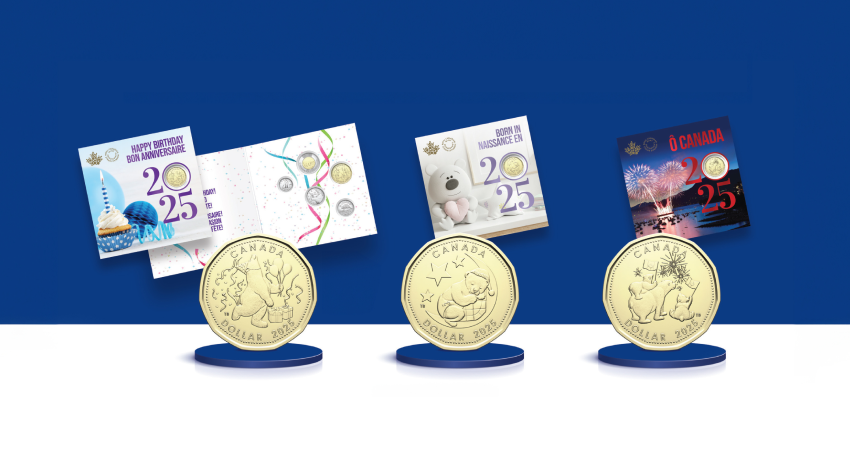Les ensembles-cadeaux de pièces de monnaie 2025 de la Monnaie royale canadienne.