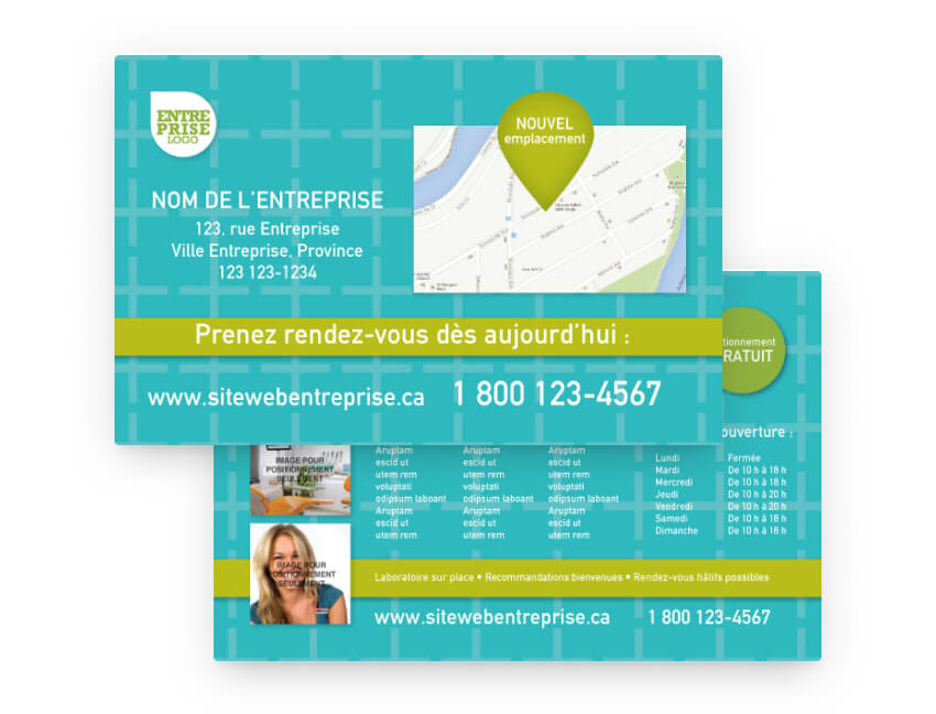 Gabarit Marketing Intelliposte pour les soins de sant&eacute; &ndash; format paysage.