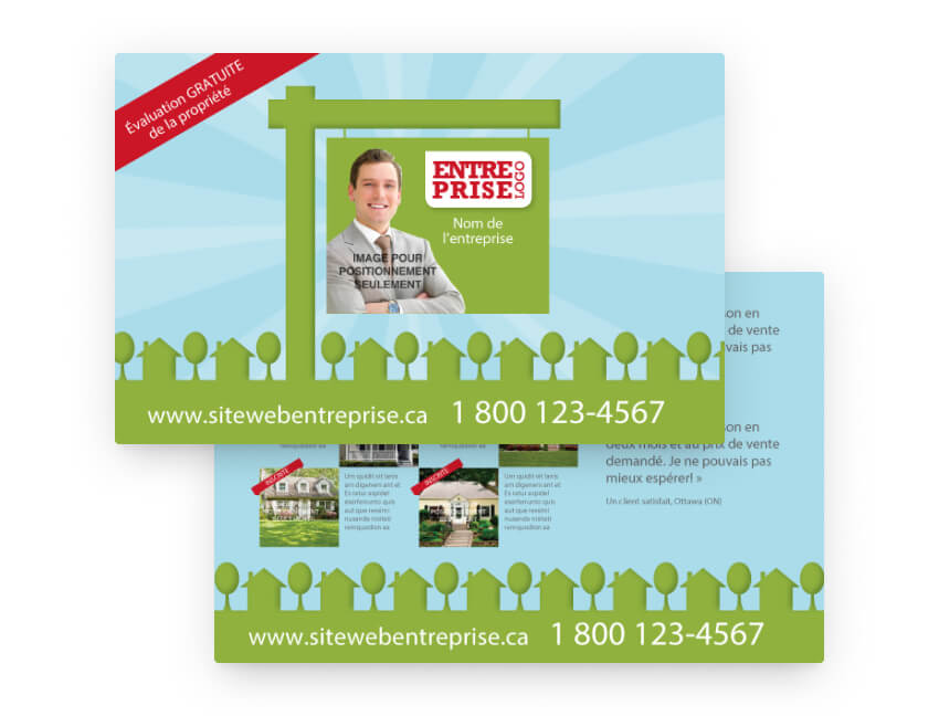 Gabarit Marketing Intelliposte pour l'immobilier &ndash; format paysage.