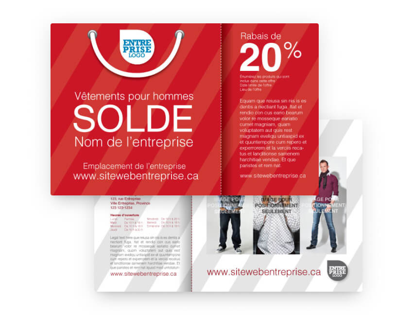 Gabarit Marketing Intelliposte pour le commerce de d&eacute;tail &ndash; format paysage.