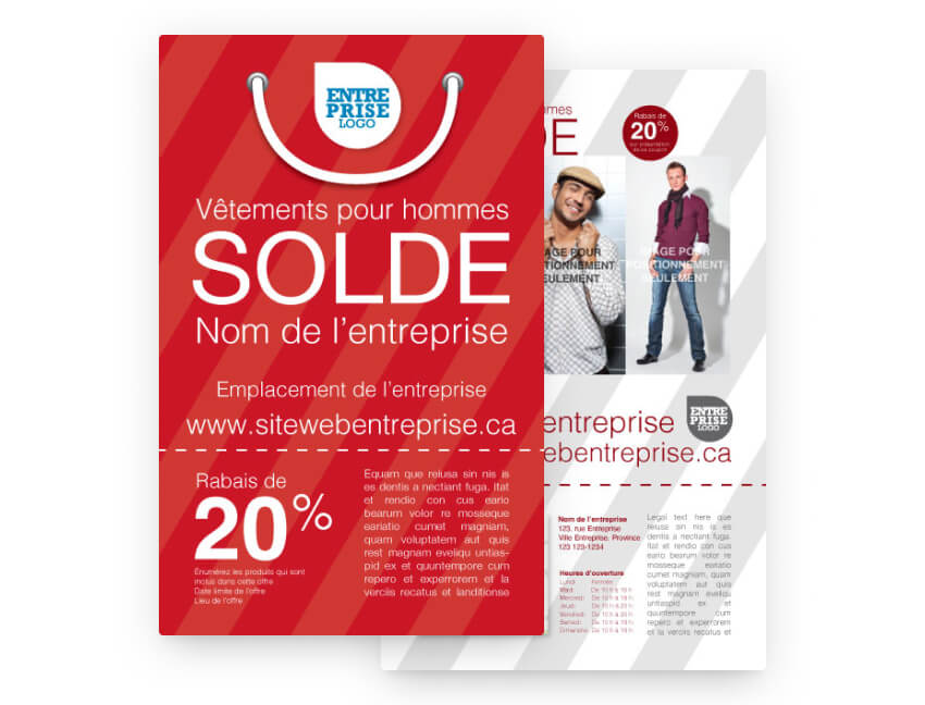 Gabarit Marketing Intelliposte pour le commerce de d&eacute;tail &ndash; format portrait.